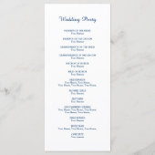 Programme de cérémonie de mariage à thème nautique (Dos)