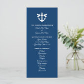 Programme de cérémonie de mariage à thème nautique (Debout devant)