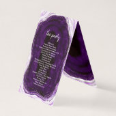 Programme de cérémonie de mariage améthyste violet (Back)