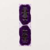 Programme de cérémonie de mariage améthyste violet (Outside Unfolded)