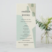 PROGRAMME DE CÉRÉMONIE DE MARIAGE ART ABSTRAIT MOD (Debout devant)