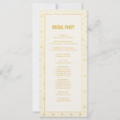 Programme de cérémonie de Mariage Art déco géométr (Dos)