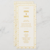 Programme de cérémonie de Mariage Art déco géométr (Devant / Derrière)