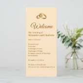 Programme de cérémonie de mariage au monogramme do (Debout devant)