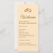 Programme de cérémonie de mariage au monogramme do (Devant)