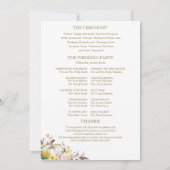 Programme de cérémonie de mariage automnal aux tou (Dos)