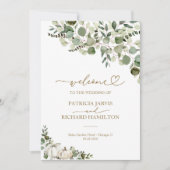 Programme de cérémonie de mariage automnal citroui (Devant)