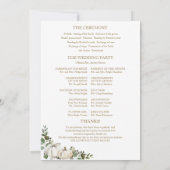 Programme de cérémonie de mariage automnal citroui (Dos)