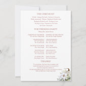 Programme de cérémonie de mariage automnal citroui (Dos)