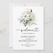 Programme de cérémonie de mariage automnal Eucalyp (Devant)