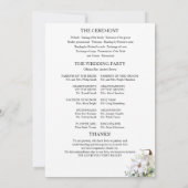 Programme de cérémonie de mariage automnal Eucalyp (Dos)