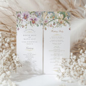 Programme de cérémonie de mariage aux orchidées