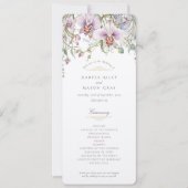 Programme de cérémonie de mariage aux orchidées (Devant)