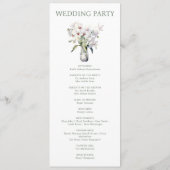 Programme de cérémonie de mariage aux orchidées bl (Dos)