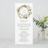 Programme de cérémonie de mariage aux orchidées bl (Debout devant)