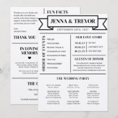 Programme de cérémonie de mariage avec des icônes  (Devant / Derrière)