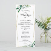 Programme de cérémonie de mariage avec motifs flor (Debout devant)