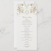 Programme de cérémonie de mariage baroque (Dos)