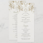 Programme de cérémonie de mariage baroque (Devant / Derrière)