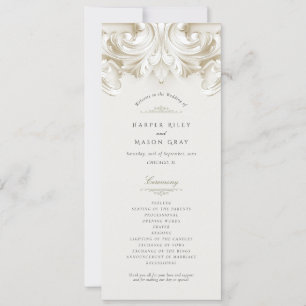 Programme de cérémonie de mariage baroque