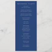 Programme de cérémonie de mariage beige élégant (Dos)