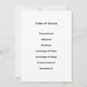 Programme de cérémonie de mariage botanique Eucaly (Dos)
