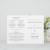 Programme de cérémonie de mariage catholique avec (Debout devant)