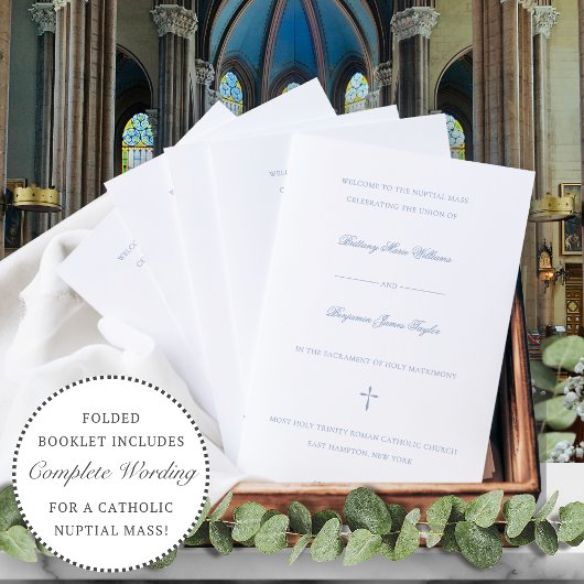 Programme de cérémonie de mariage catholique de me