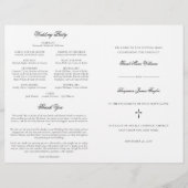 Programme de cérémonie de mariage catholique de Sa (Devant)