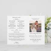 Programme de cérémonie de mariage catholique de Sa (Debout devant)