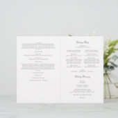 Programme de cérémonie de mariage catholique gris (Debout devant)