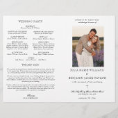 Programme de cérémonie de mariage catholique Julia (Devant)