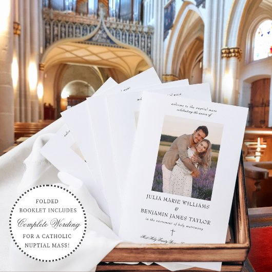 Programme de cérémonie de mariage catholique Julia