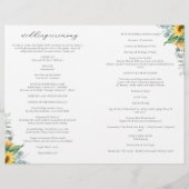 Programme de cérémonie de mariage catholique rusti (Dos)