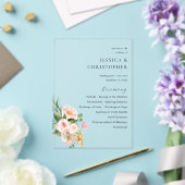 Programme de Cérémonie de Mariage champagne et ros (Insitu (Mariage))