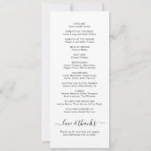 Programme de cérémonie de mariage Chic Happily Eve (Dos)