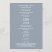 Programme de cérémonie de mariage Chic Script Dust (Dos)
