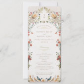 Programme de cérémonie de mariage dans un jardin v (Devant)