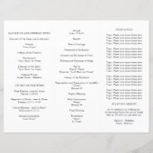 Programme de cérémonie de mariage dans une prairie (Dos)