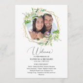 Programme de cérémonie de mariage de bienvenue ave (Devant)