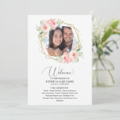 Programme de cérémonie de Mariage de bienvenue Blu (Debout devant)