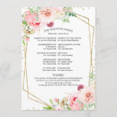 Programme de cérémonie de mariage de bienvenue Fle (Dos)