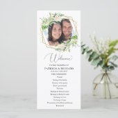 Programme de cérémonie de mariage de bienvenue Ver (Debout devant)