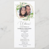 Programme de cérémonie de mariage de bienvenue Ver (Devant)