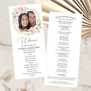 Programme de cérémonie de mariage de bienvenue Ver