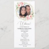 Programme de cérémonie de mariage de bienvenue Ver (Devant)