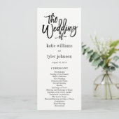 Programme de cérémonie de Mariage de charme brossé (Debout devant)