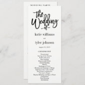 Programme de cérémonie de Mariage de charme brossé (Devant / Derrière)