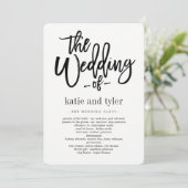 Programme de cérémonie de Mariage de charme brossé (Debout devant)