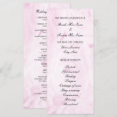 Programme de cérémonie de mariage de fleurs de ros (Devant / Derrière)